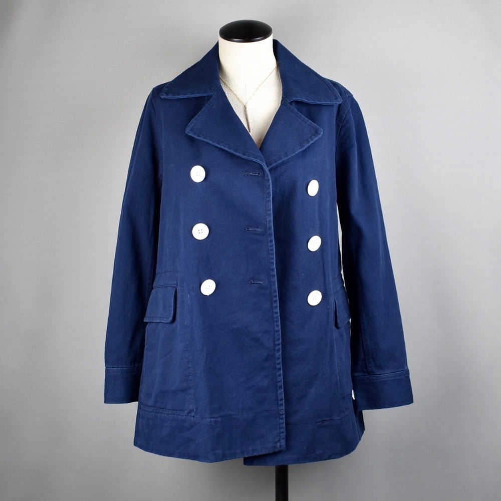 (J. Crew) Peacoat in Heavyweight Cotton Twill - Picture 6 of 8